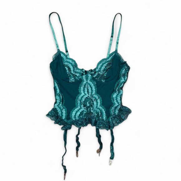 Elegant Teal Lace Chemise - Picture 1 of 8